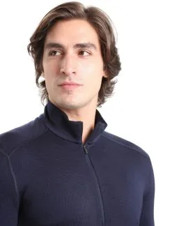 ICEBREAKER MEN'S TECH TOP LONG SLEEVE HALF ZIP Midnight Navy -Snow Kleding Verkoopwinkel 104372401 4