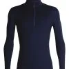 ICEBREAKER MEN'S TECH TOP LONG SLEEVE HALF ZIP Midnight Navy -Snow Kleding Verkoopwinkel 104372401 9