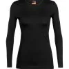 ICEBREAKER WOMEN'S OASIS LONG SLEEVE CREWE 200 Black -Snow Kleding Verkoopwinkel 104375001 1