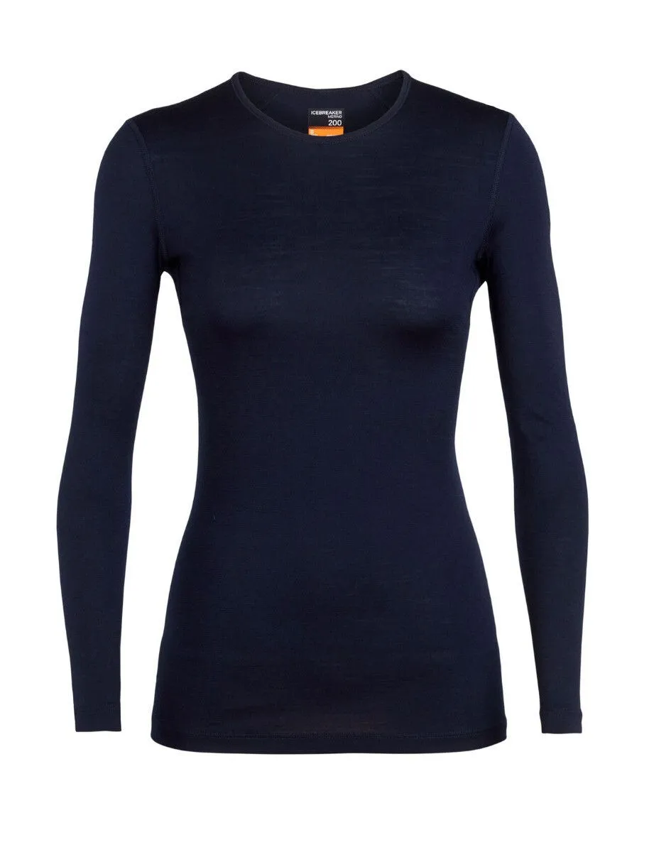 ICEBREAKER WOMEN'S OASIS LS CREWE Midnight Navy 3 ICEBREAKER WOMEN'S OASIS LS CREWE Midnight Navy