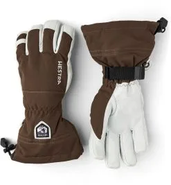 HESTRA ARMY LEATHER HELI SKI 5 Finger Espresso