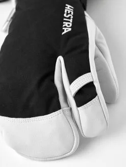 HESTRA ARMY LEATHER HELI SKI 3-finger Black -Snow Kleding Verkoopwinkel 30572 100 2