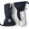 HESTRA ARMY LEATHER HELI SKI 3-finger Navy