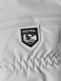 HESTRA ARMY LEATHER HELI SKI FEMALE MITT Pale Grey / Offwhite -Snow Kleding Verkoopwinkel 30611 310020 5