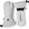 HESTRA HELI SKI FEMALE 3-finger Pale Grey / Offwhite -Snow Kleding Verkoopwinkel 30612 310020 1