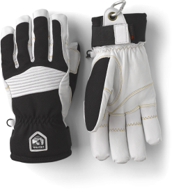 HESTRA ARMY LEATHER COULOIR Black Offwhite