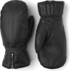HESTRA LEATHER SWISSWOOL CLASSIC MITT Black