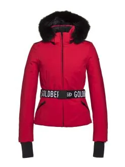 GOLDBERGH HIDA JACKET FOX FUR Ruby Red