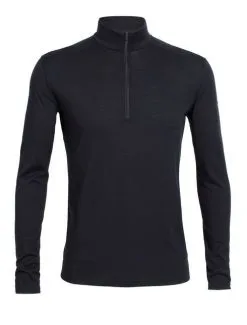 ICEBREAKER MEN'S OASIS LONG SLEEVE HALF ZIP Black -Snow Kleding Verkoopwinkel oasis1 1 2