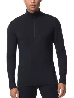 ICEBREAKER MEN'S OASIS LONG SLEEVE HALF ZIP Black -Snow Kleding Verkoopwinkel oasis2 1 2