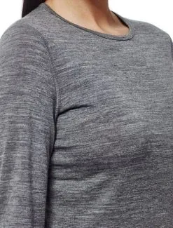 ICEBREAKER WOMEN'S OASIS LONG SLEEVE CREWE Gritstone Heather