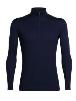 ICEBREAKER MEN'S OASIS LONG SLEEVE HALF ZIP MIDNIGHT Navy -Snow Kleding Verkoopwinkel oasis navy1