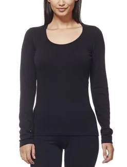 ICEBREAKER WOMEN'S OASIS LONG SLEEVE SCOOP Black -Snow Kleding Verkoopwinkel oasis scoop 2