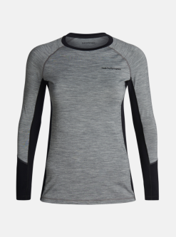 PeakPerformance PEAK PERFORMANCE WOMEN'S MAGIC CREW Grey Melange / Black