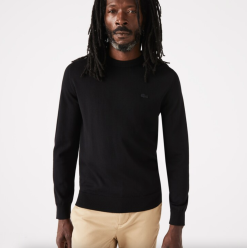 LACOSTE TRUI HEREN RONDE HALS MERINOWOL Zwart -Snow Kleding Verkoopwinkel schermafbeelding 2022 08 09 om 12.51.23