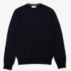 LACOSTE TRUI HEREN RONDE HALS MERINOWOL Navy Blauw -Snow Kleding Verkoopwinkel schermafbeelding 2022 08 09 om 12.59.54