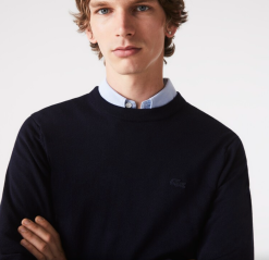 LACOSTE TRUI HEREN RONDE HALS MERINOWOL Navy Blauw -Snow Kleding Verkoopwinkel schermafbeelding 2022 08 09 om 13.00.14