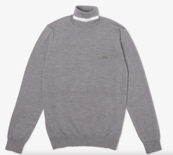 LACOSTE COLTRUI VAN MERINOWOL Grijs