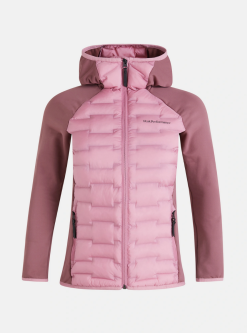 PeakPerformance PEAK PERFORMANCE WOMEN'S ARGON HYBRID HOOD JACKET Bitter Root / Rose Brown