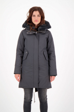 AIRFORCE DOUBLE ZIP FISHTAIL PARKA Gun Metal