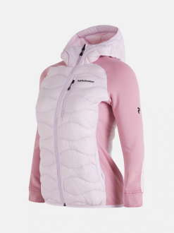 PeakPerformance PEAK PERFORMANCE HELIUM HYBRID DOWN HOOD JACKET WOMEN Cold Blush / Bitter Root -Snow Kleding Verkoopwinkel schermafbeelding 2022 10 03 om 13.25.19