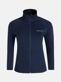 PeakPerformance PEAK PERFORMANCE VERTICAL MID ZIP JACKET WOMEN Blue Shadow
