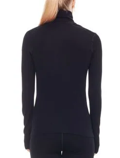 ICEBREAKER WOMEN'S TECH TOP 260 LONG SLEEVE HALF ZIP Black -Snow Kleding Verkoopwinkel tech top black 3