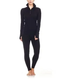 ICEBREAKER WOMEN'S TECH TOP 260 LONG SLEEVE HALF ZIP Black -Snow Kleding Verkoopwinkel tech top black 4