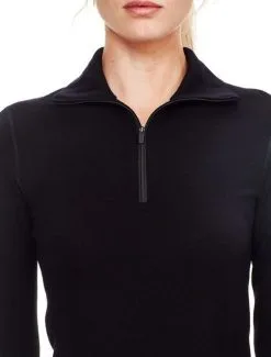 ICEBREAKER WOMEN'S TECH TOP 260 LONG SLEEVE HALF ZIP Black -Snow Kleding Verkoopwinkel tech top black 6