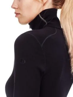 ICEBREAKER WOMEN'S TECH TOP 260 LONG SLEEVE HALF ZIP Metro Heather -Snow Kleding Verkoopwinkel techtop navy 5 1